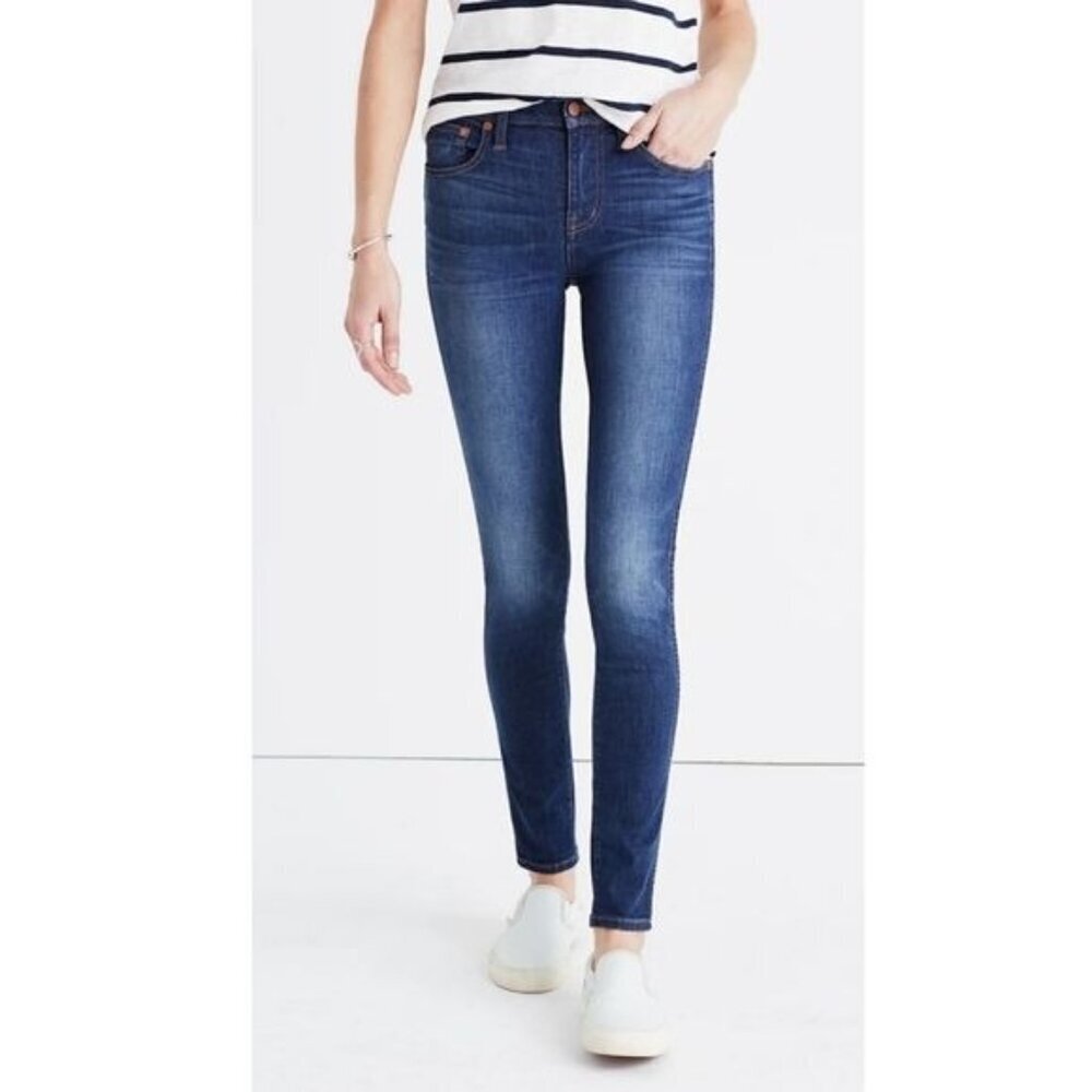 Madewell DArk Indigo 9" High Rise Skinny Denim Jeans Women Size 30